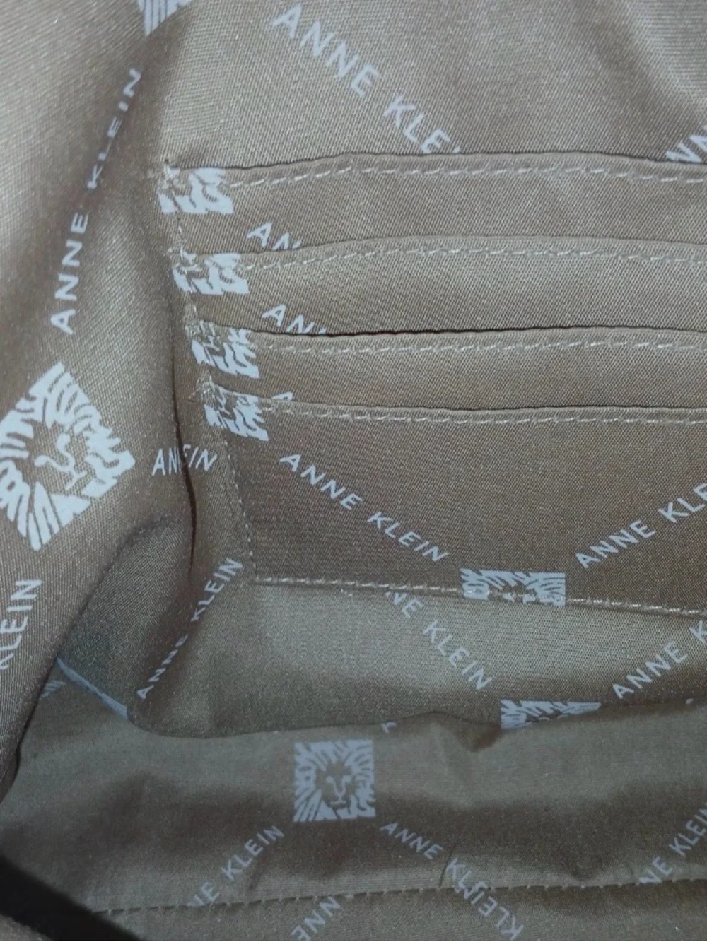 Anne Klein Cream and Taupe Dome Satchel with Pale Pink Strap